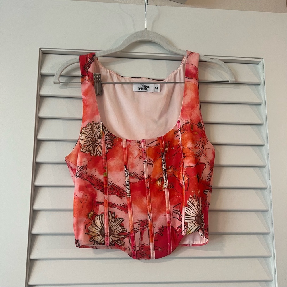 Tiger mist floral corset top